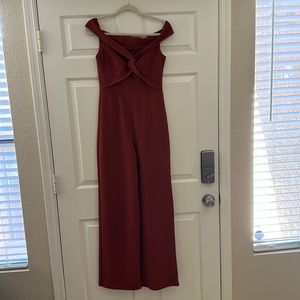 Sugar Lips Burnt Orange Jumpsuit Size Small